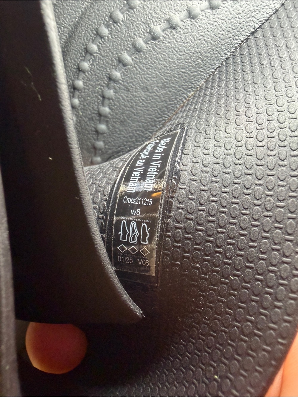 Crocs Women’s Black Platform Slide Sandals Slip-On Cushioned Synthetic Size 8W - Picture 9 of 9